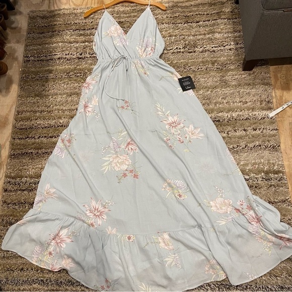 NWT Lulus Endless Vacay Surplice Maxi Dress Large - Picture 9 of 15